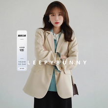 瞌睡兔镇店款！10W+复古正肩西装外套女2025春秋季休闲小个子西服