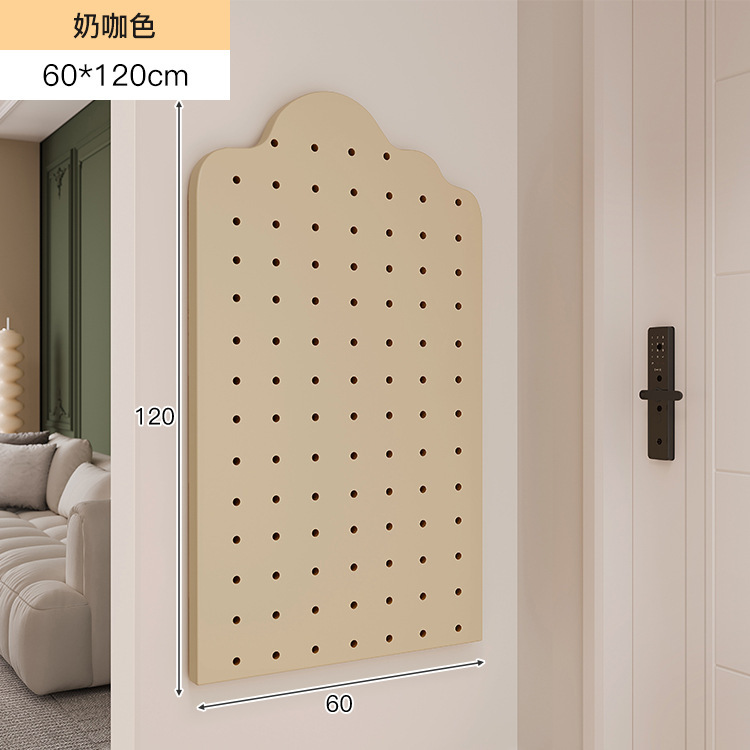 Tablero de agujero de madera maciza, entrada al armario de zapatos, estante de almacenamiento en la pared, pared de fondo de pared para uso doméstico