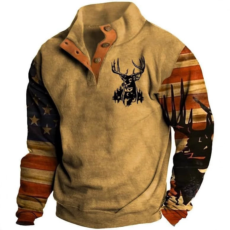 2024 Европейский и американский кросс-граничный экспортный толстовка с четырьмя пуговицами, 3D цифровая печать, производитель толстовок, горячая распродажа