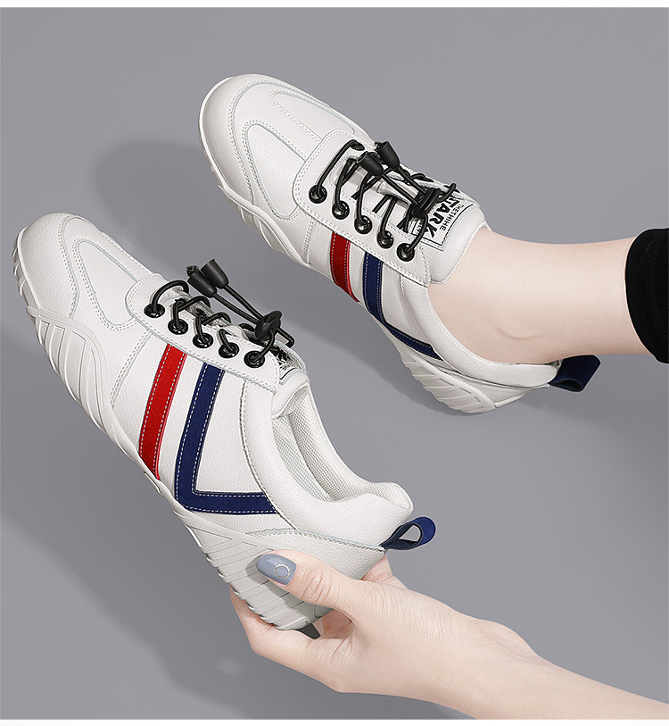 Giày sneaker nữ đế mềm trắng thể thao phối màu be — 3196 màu trắng, 3196 màu be chi tiết 4