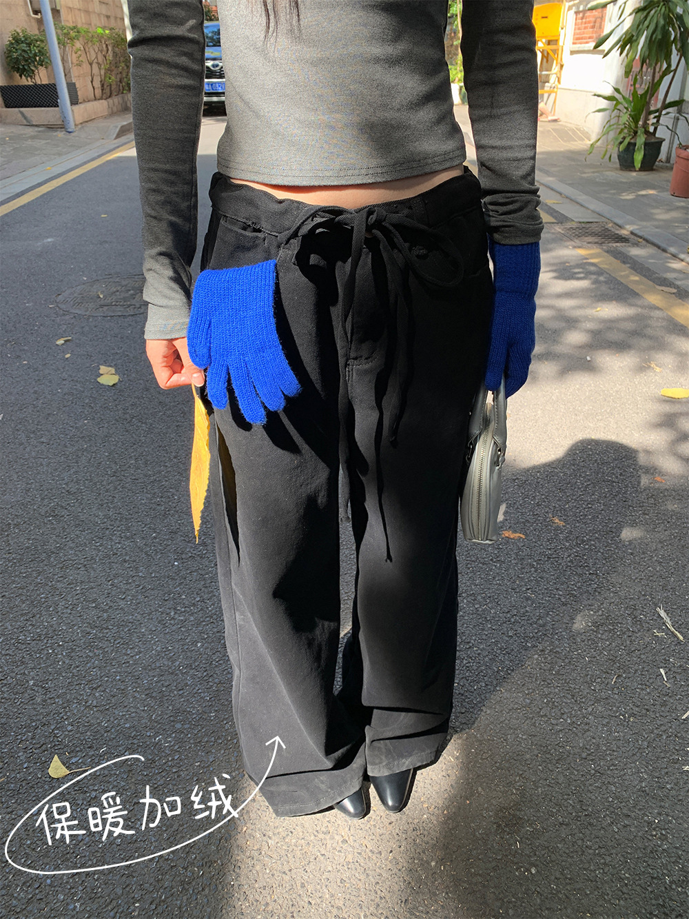 名誉一新製品2024春の怠惰な風がズボンの子供を引っ張るのはゆったりしています。