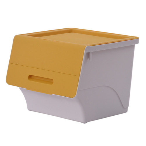 Household front-opening children's storage box hippo mouth toy storage box snack storage box flip-top clothes storage box