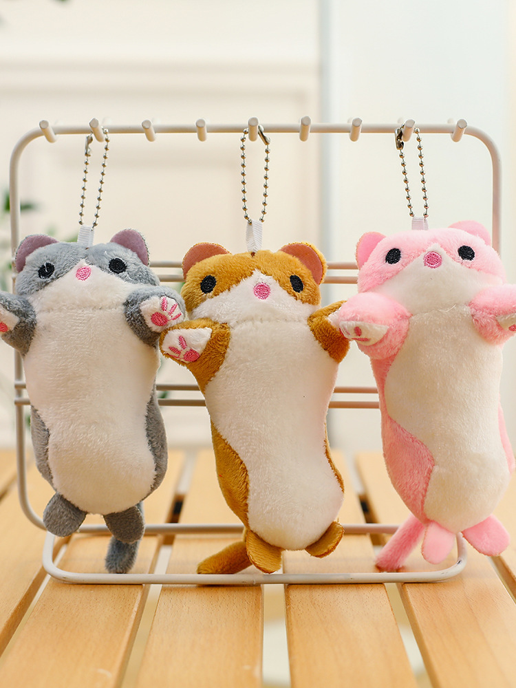 Nuevos juguetes de peluche colgantes muñeca máquina muñeca bolsos lindos colgantes bolsos colgantes llaveros al por mayor