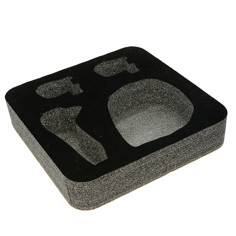 Embalaje de algodón perla a prueba de golpes para artículos frágiles con inserto personalizado y forro flocado negro image 6