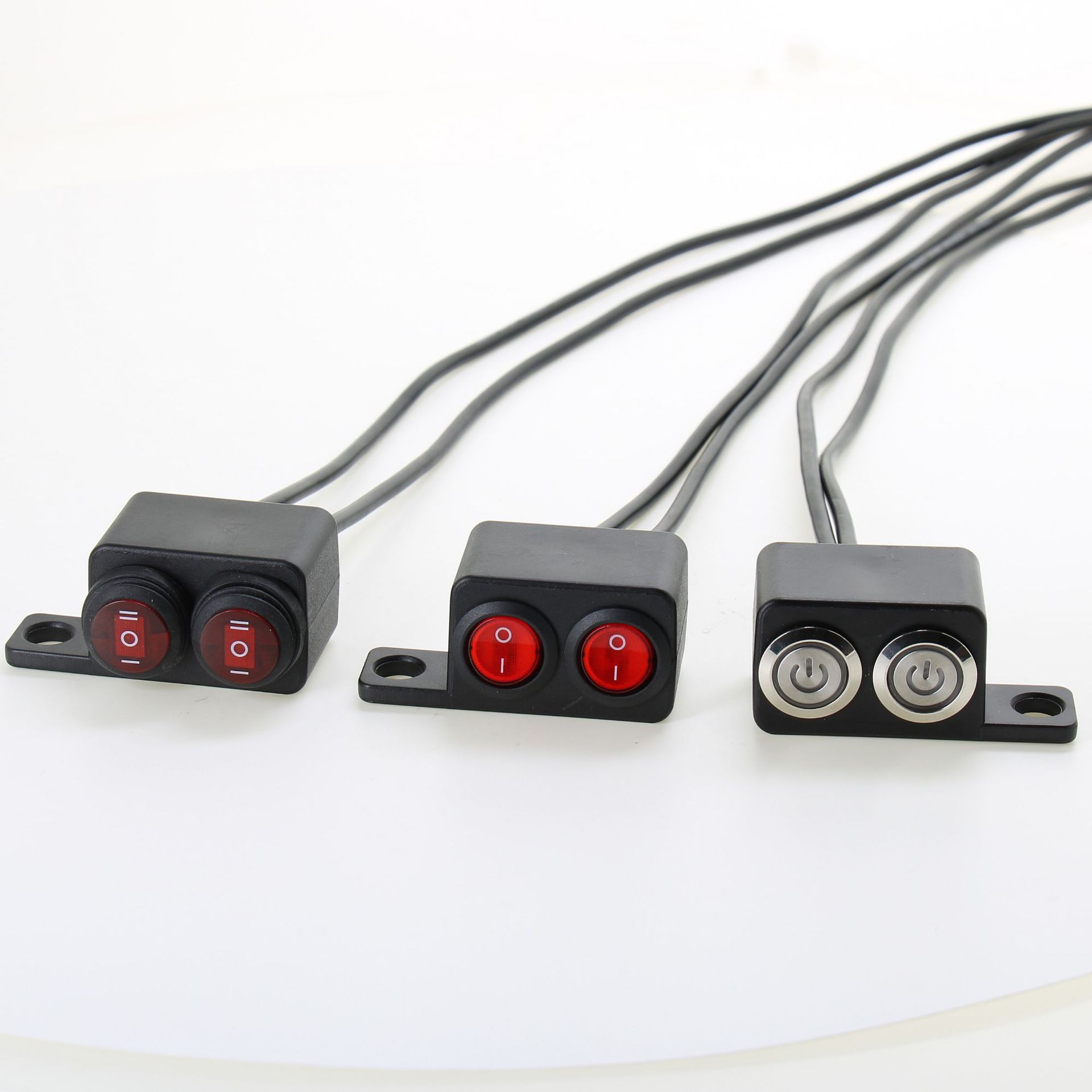Motorcycle Electric Vehicle Modified Handlebar Faucet Aluminum Alloy Handle Switch Metal Switch Square Type 1 Position