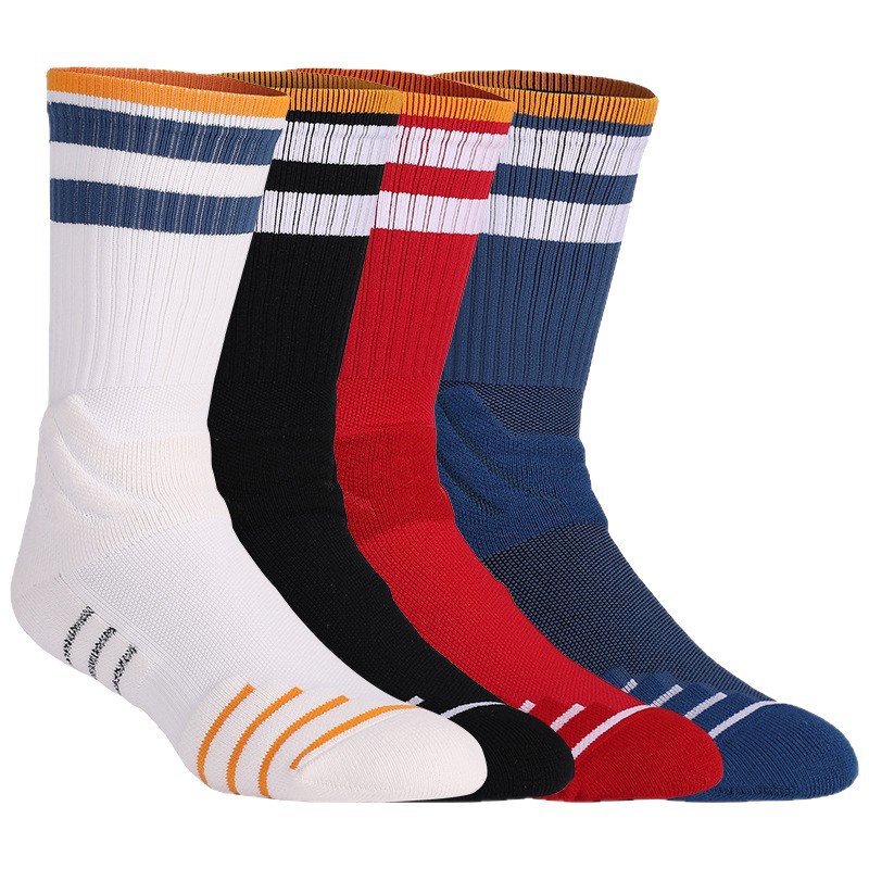Calcetines de baloncesto prácticos Elite de Mingjun, calcetines de compresión y refuerzo hasta la pantorrilla para hombres y mujeres, calcetines deportivos de rizo, transpirables, absorbentes del sudor, informales.