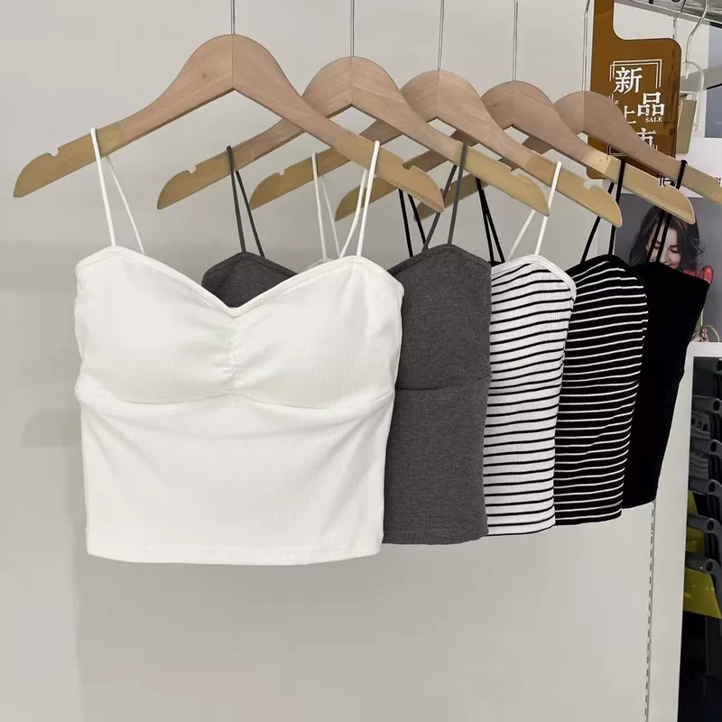 Top with cups, straps, vest, beautiful back, strap bra