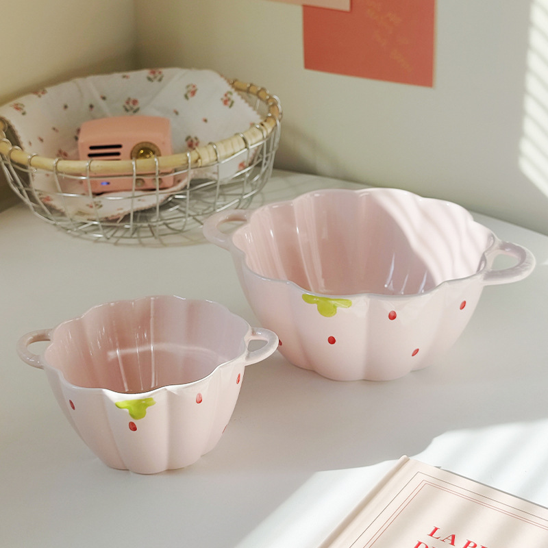 イチゴネット有名人かわいい女の子セラミックインホーム見栄えの良い食器セット丼スープボウル野菜プレート見栄えの良い|undefined