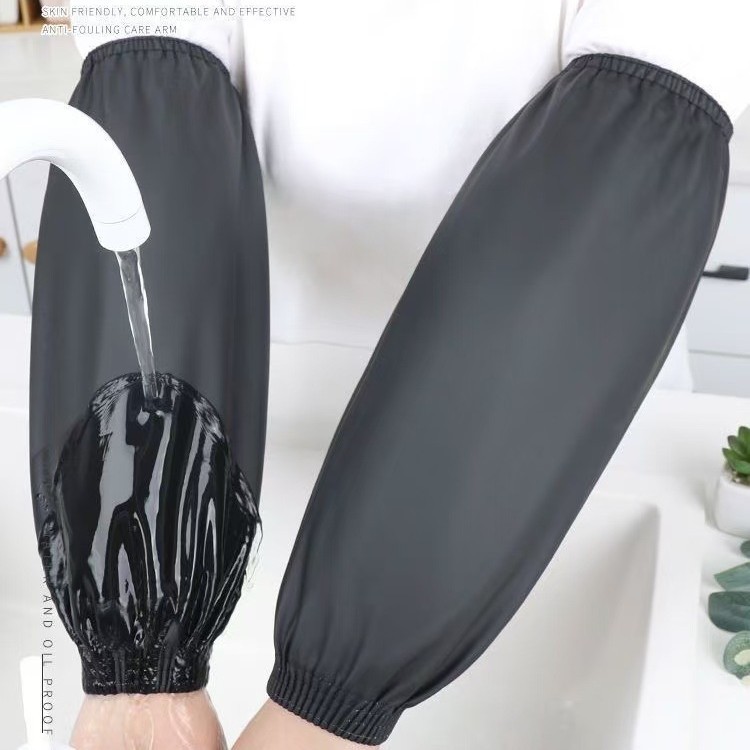 Adulto impermeable a prueba de aceite de cuero blanco oversleeve trabajo de los hombres alargado cocina hogar anti-fouling oversleeve mujeres resistente a las manchas oversleeve