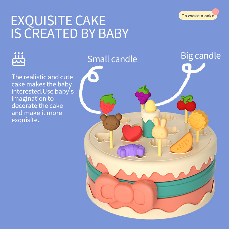 Cross-border children's clay set, non-toxic modeling clay, simulation cake machine, kitchen role-playing educational toy