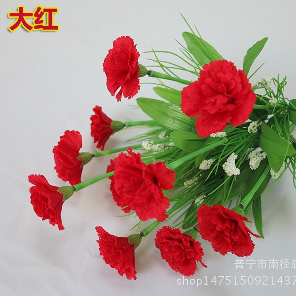 Suministro directo de fábrica día la madre simulación 10 clavel ramo juanhua eterna flor estrellada espuma