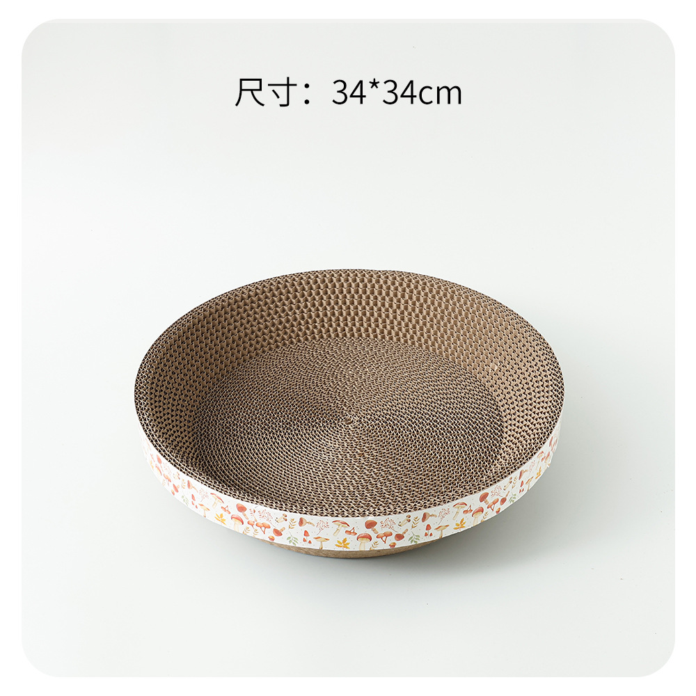 Ronda tablero del rasguño del gato nido tipo tazón Cuenca del rasguño del gato grande juguete papel corrugado molienda garra sin caspa suministros para mascotas al por mayor