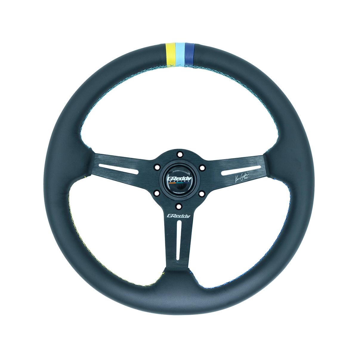 Universal 14 inch GREDDY Car Modified Quick Release Steering Wheel Universal (Steering wheel) - genuine-leather