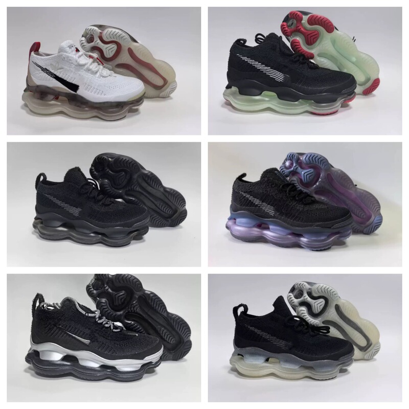 Putian Shoes Max Scorpion Men's and Women's Black Green Lightweight Easiest for Match Low-Top Couple Running Shoes 2022 Weaving