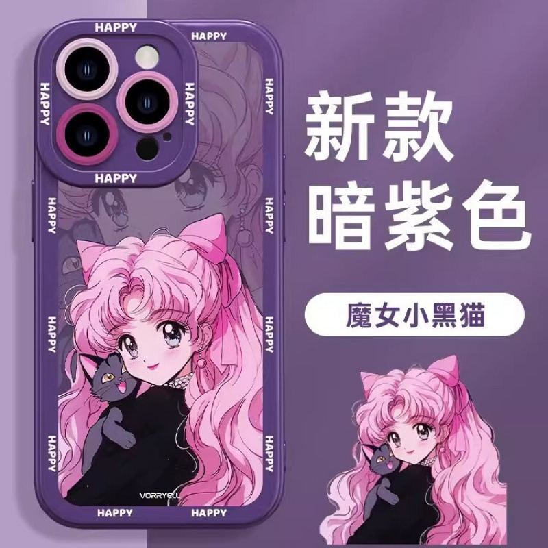 Beautiful girl for Apple 16 mobile phone case 14plus protective case 13 iphone15promax anti-drop 12mini