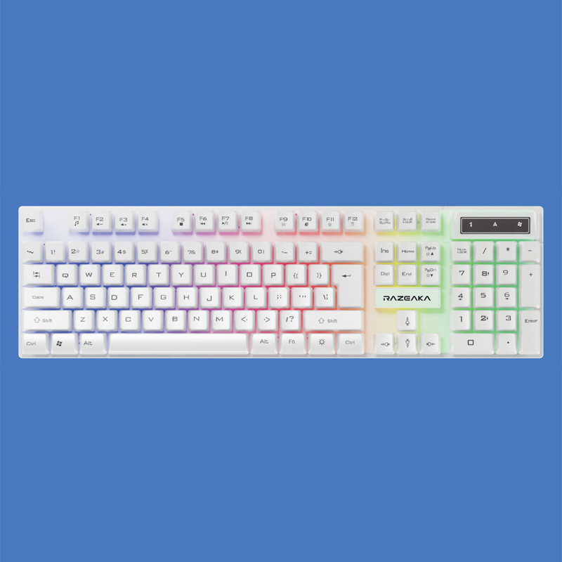Rk-Ko1 Single Keyboard with Lighted Gaming Mechanical Feel Gaming Keyboard