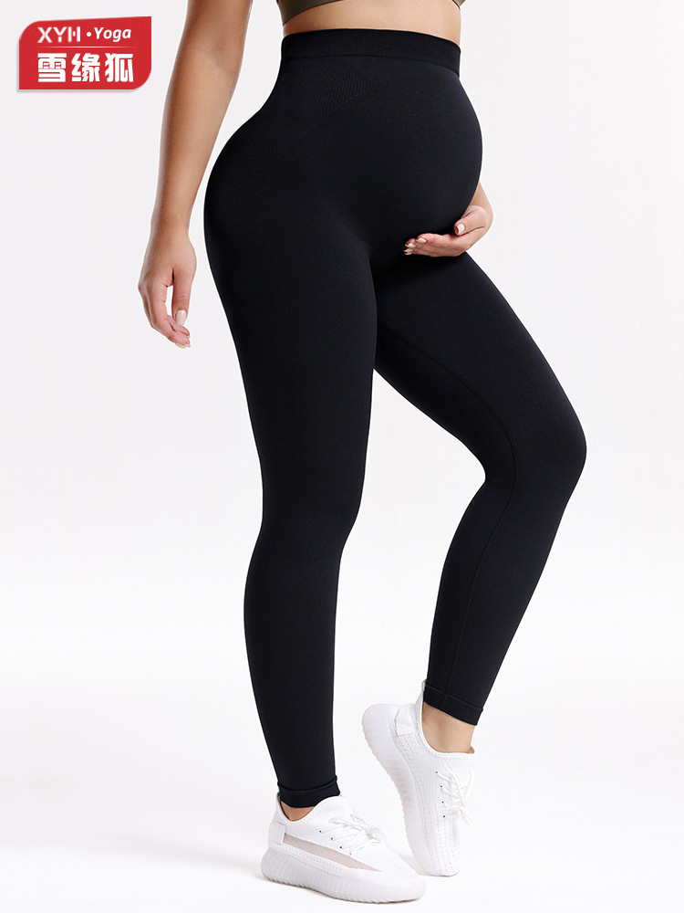 Europa y América delgada mujer embarazada pantalones de cintura alta mujer pantalones de embarazo pantalones de embarazo no estrangulación