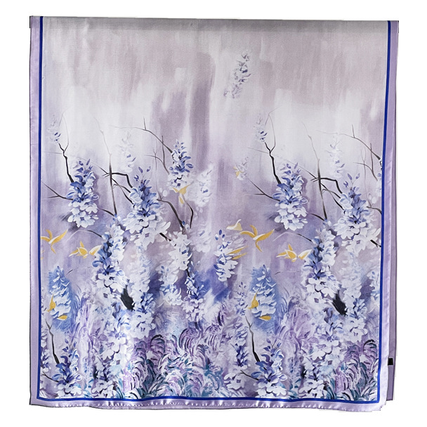 Spring and summer new 180 * 90 silk floral design shawl breathable sunscreen daily casual elegant temperament scarf_voghion.com