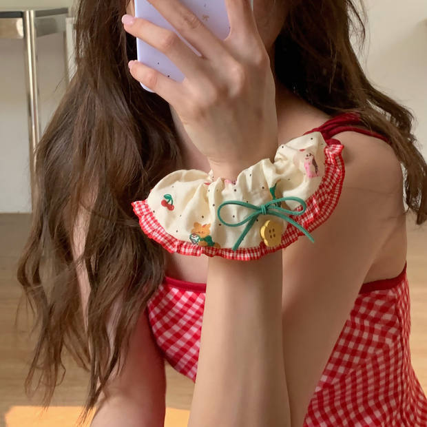 法式复古大肠发圈女高级感缎面韩系皮筋发绳森系头绳发饰大号头饰|undefined