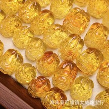 天然琥珀蜜蜡雕刻小貔貅11-15mm迷你版DIY手工设计蜜蜡全品貔貅