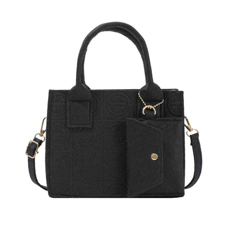 Nuevo este año popular en relieve de dos piezas bolsa de mensajero de moda Estilo occidental fresco bolso de color sólido 2023 Otoño e Invierno