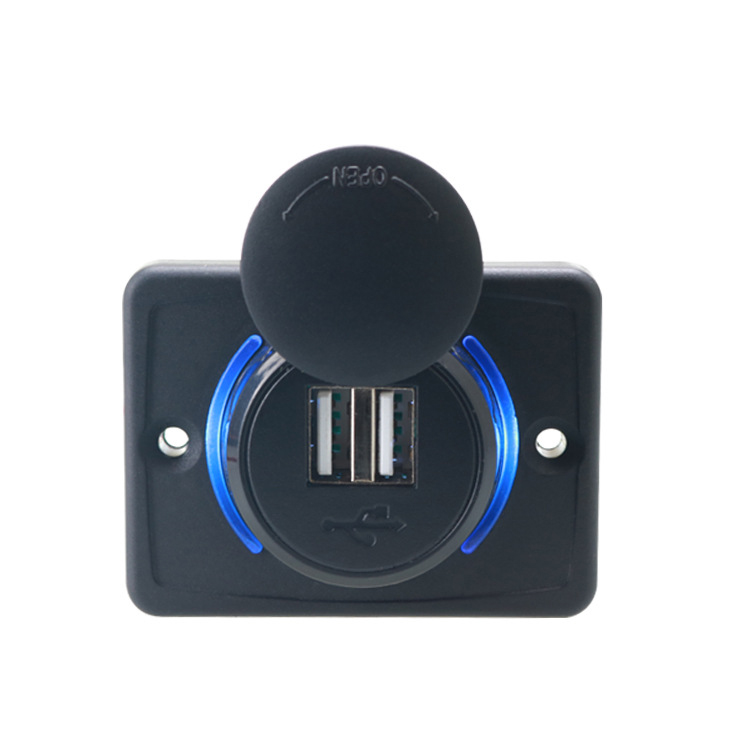 Convertidor de puerto de carga USB para automóviles y motocicletas adaptado enchufe de automóvil para teléfono móvil de carga rápida impermeable 12v24v universal