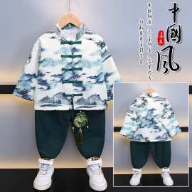 儿童汉服春秋装男童中国风唐装男孩古装幼儿园国学古风中秋演出服