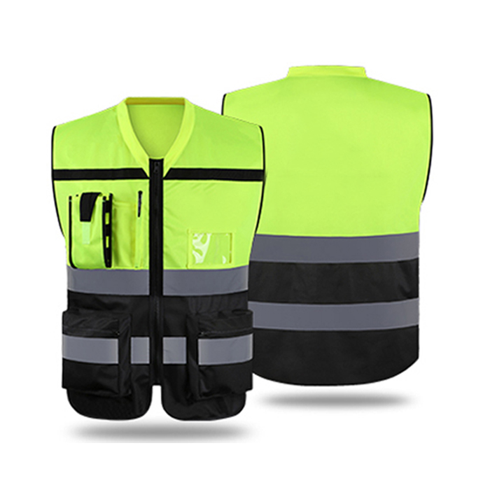 Construcción de construcción de tráfico chaleco de seguridad chaleco chaleco de trabajo chaleco de higiene ambiental chaqueta de ciclismo logotipo impresa