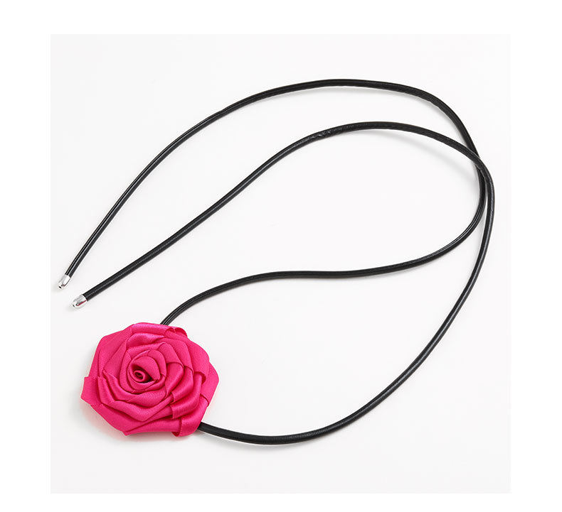 IG Style Lady Modern Style Rose Alloy Cloth Copper Women's Necklace display picture 2