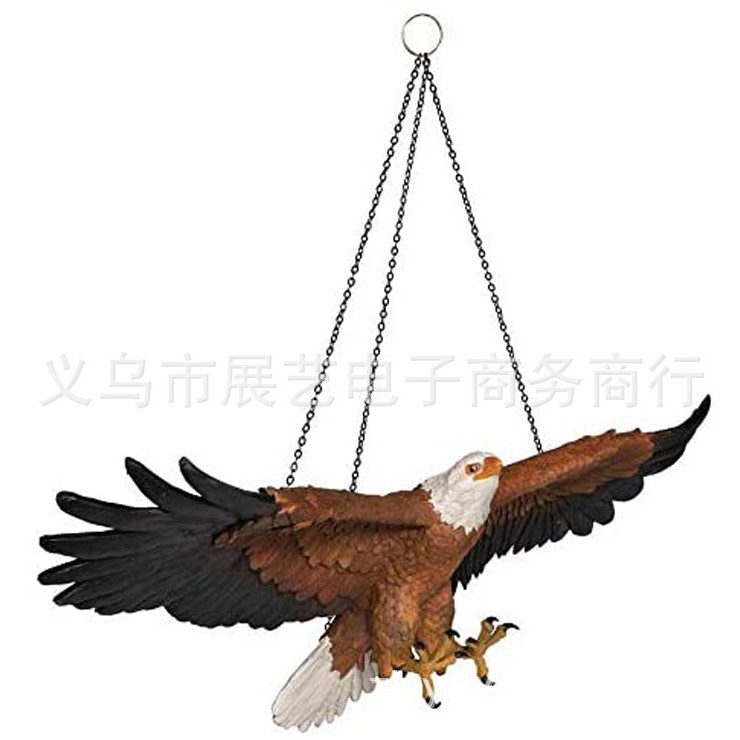 Artesanía de resina transfronteriza libre orgulloso americano escultura de pared de seda blanca colgante jardín patio Decoración