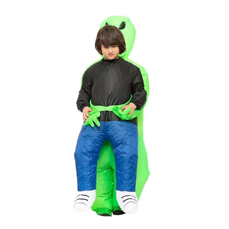 新しいハロウィンエイリアンインフレータブルコスチュームパーティー面白い大きな目のサイクリングアンテナエイリアンインフレータブルコスチューム|undefined