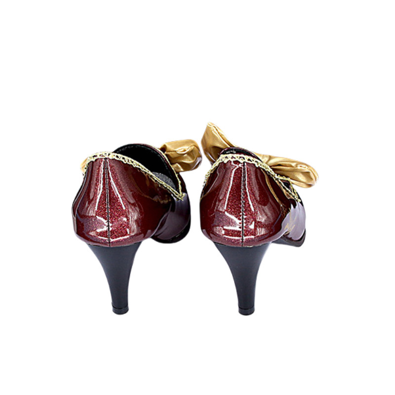 Gupo Shoes 牛革ロール 第五人格 レッドレディ ブラッドバンケット コスプレ靴 ガール ロリータ アニメ 演技女性|undefined