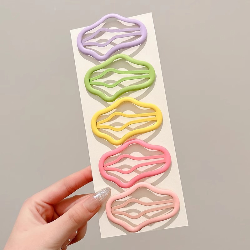 Pinza bb de color dopamina para niños cabello roto estrella de cinco puntas horquilla para niñas que no lastima el cabello, pinza para el cabello con flequillo para bebés, accesorios para el cabello lindos