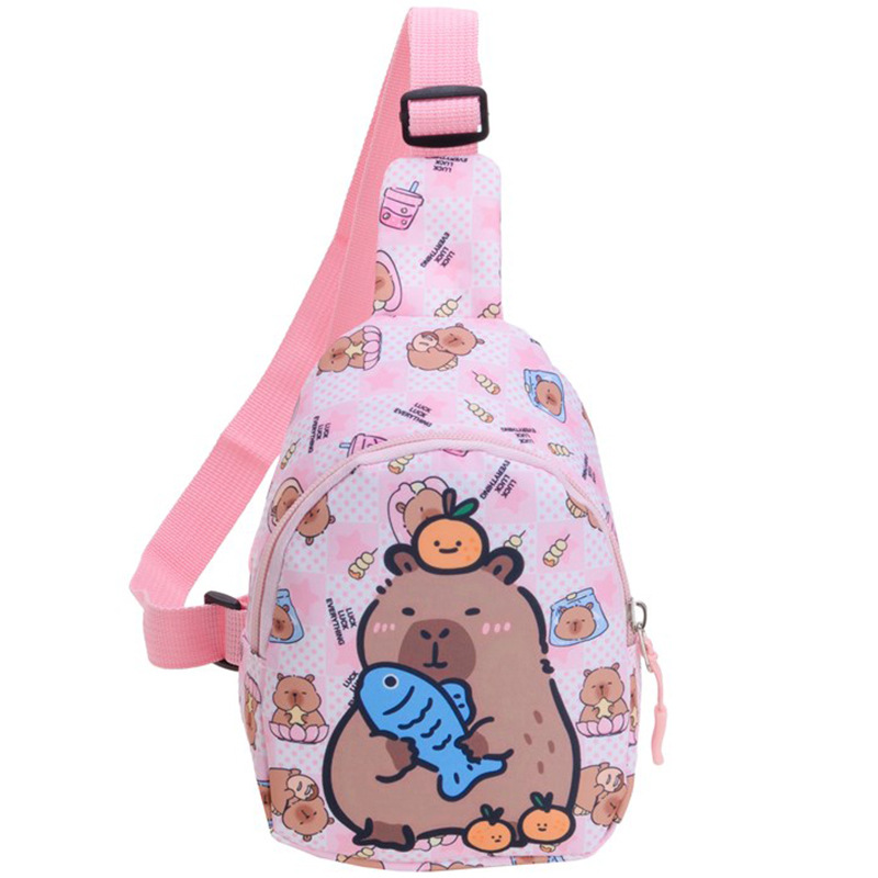 Bolsos lindos para niñas nuevas ventas calientes capibara bolsos de pecho para niños caricaturas para niños y niñas bolsos de cambio