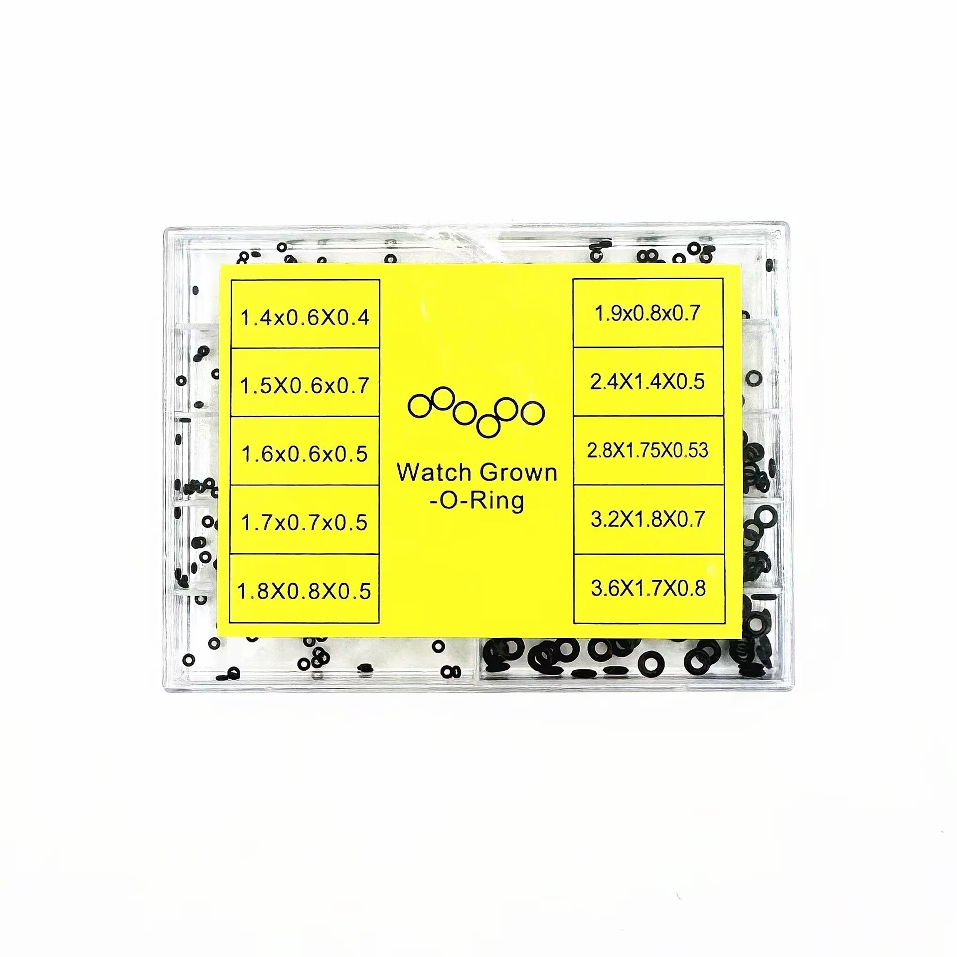 Аксессуары для часов, инструменты для ремонта часов, водонепроницаемое кольцо ручки часов, черное уплотнительное кольцо, пылезащитное кольцо с короной, 10 спецификаций