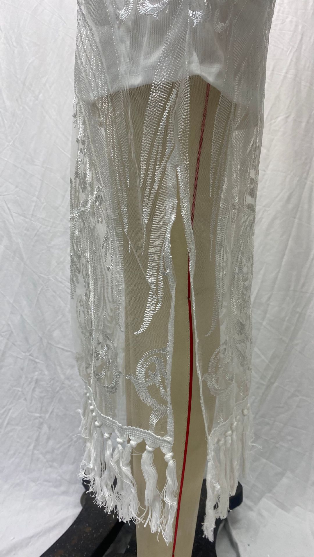 Spring Women Clothing Embroidered Dress White Tassel Dress Lace