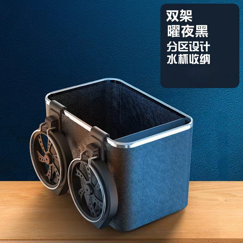 Caja del tejido del coche multifuncional creativo apoyabrazos caja de almacenamiento del coche portavasos tejido lugar de almacenamiento caja de papel del coche