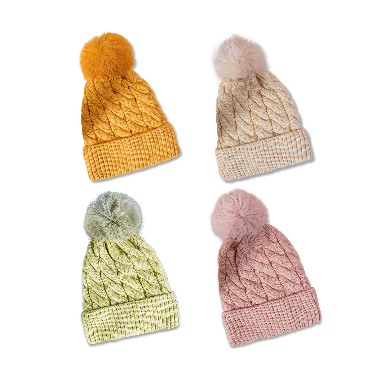 New Autumn And Winter Warm Woolen Hat Korean Fashion Fur Ball Knitted Hat display picture 2