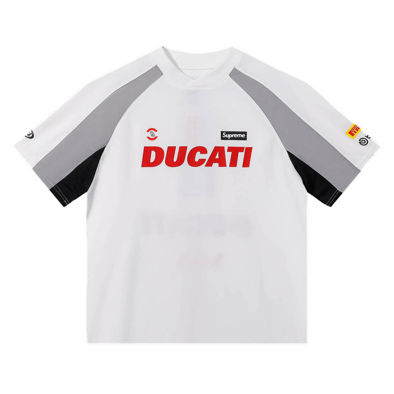 Ducati冲锋衣Soccer Jersey杜卡迪联名印花足球服宽松运动短袖T恤|undefined