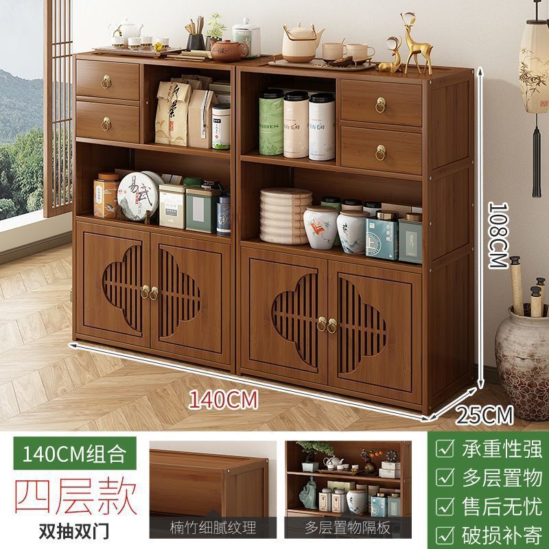 茶キャビネット、家庭用茶室、茶棚、茶棚、茶キャビネット収納ラック、中国茶テーブル、サイドキャビネット、ティーセット収納ラック|undefined