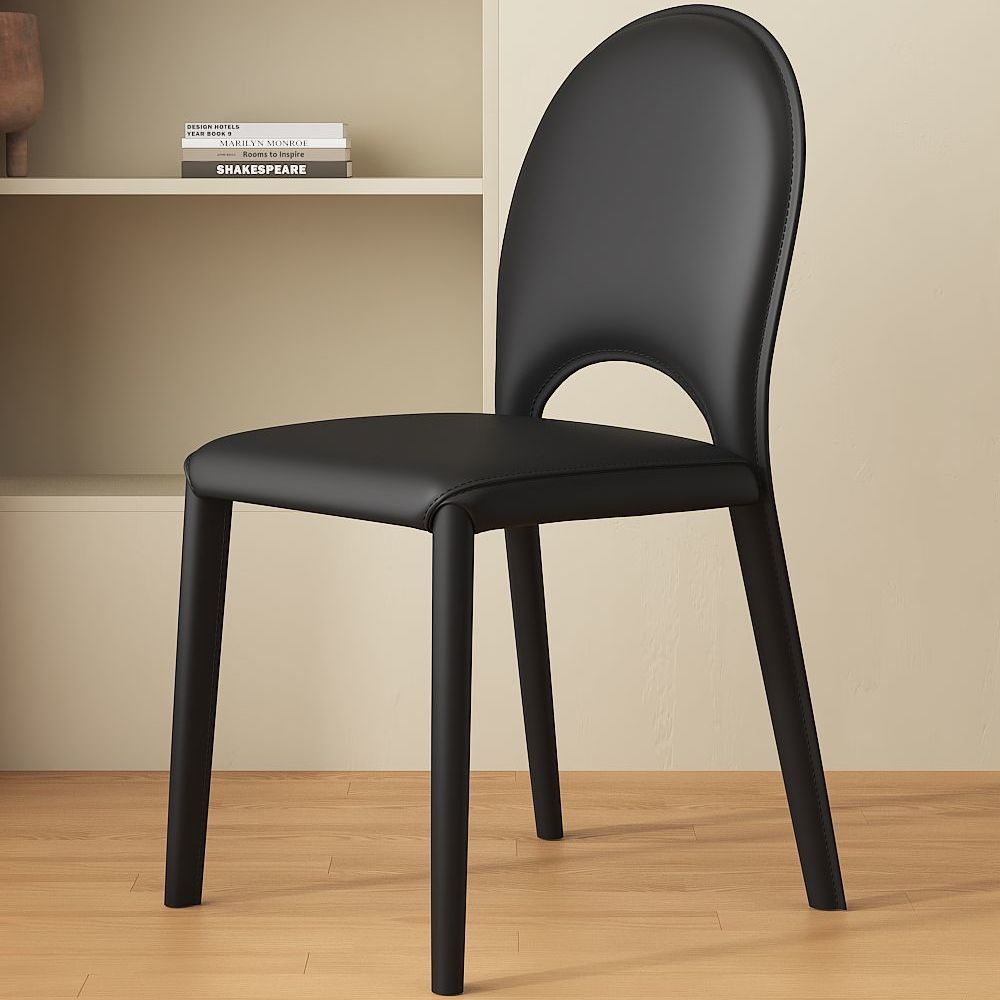 silla de comedor de estilo crema estilo minimalista mesa de comedor de hotel taburete de respaldo de diseño modelo silla de cuero de silla