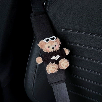 Seat belt shoulder pad, Rose Artist Da Vinci Dada - tianfei-white-heart-mirror-black-heart-clothes-1-black-shoulder-pad