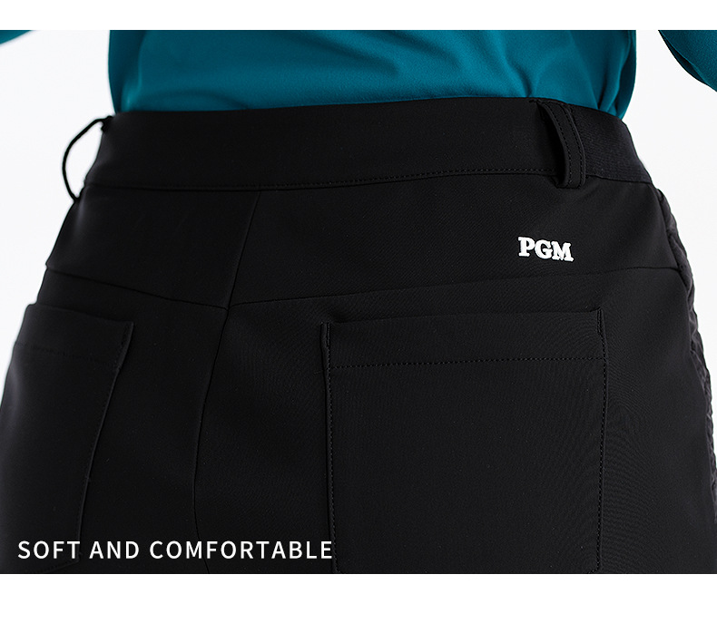 Quần golf thể thao nữ thu đông lót cotton, thắt lưng co giãn giữ ấm — KUZ171-Quần short cotton đen, KUZ171-Quần short cotton trắng chi tiết 11