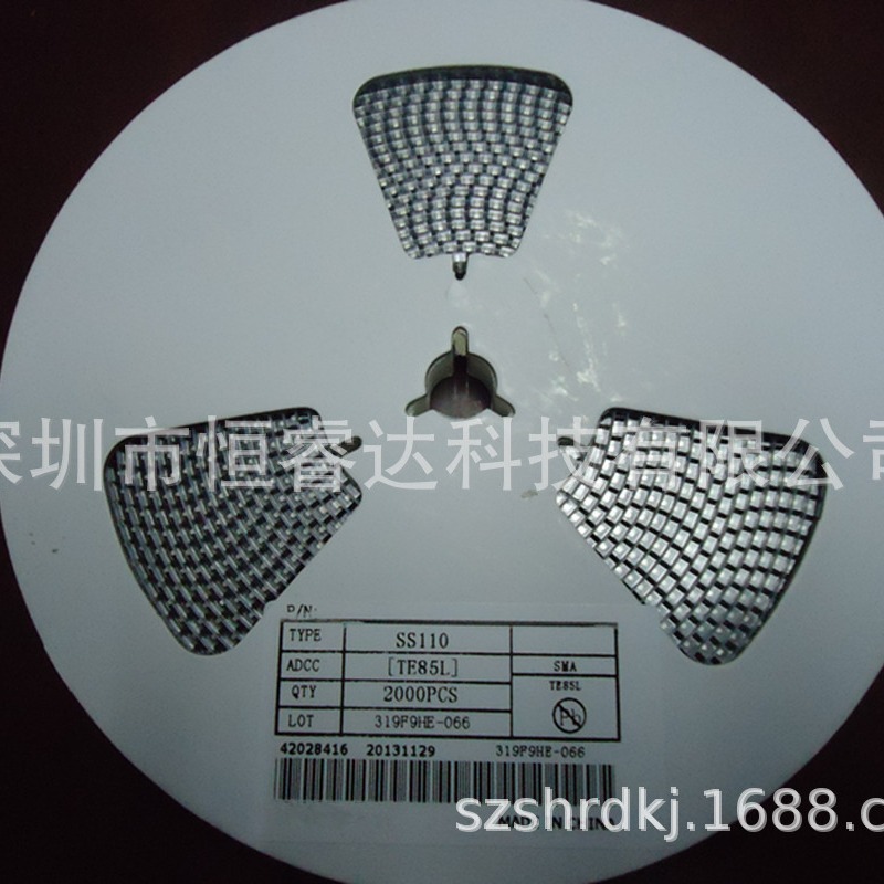 厂家直销贴片肖特基二极管SS110 SR1100 SMA DO214AC 5A 100V