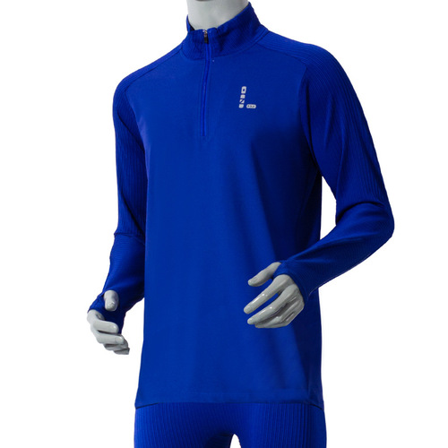 Spring and Autumn Movement Stand Collar Half Zip Jacket Men's Track and Field Running Fitness Training Outwear Long Sleeve T-Shirt Top for Women