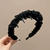 1# black pleated bubble hairband