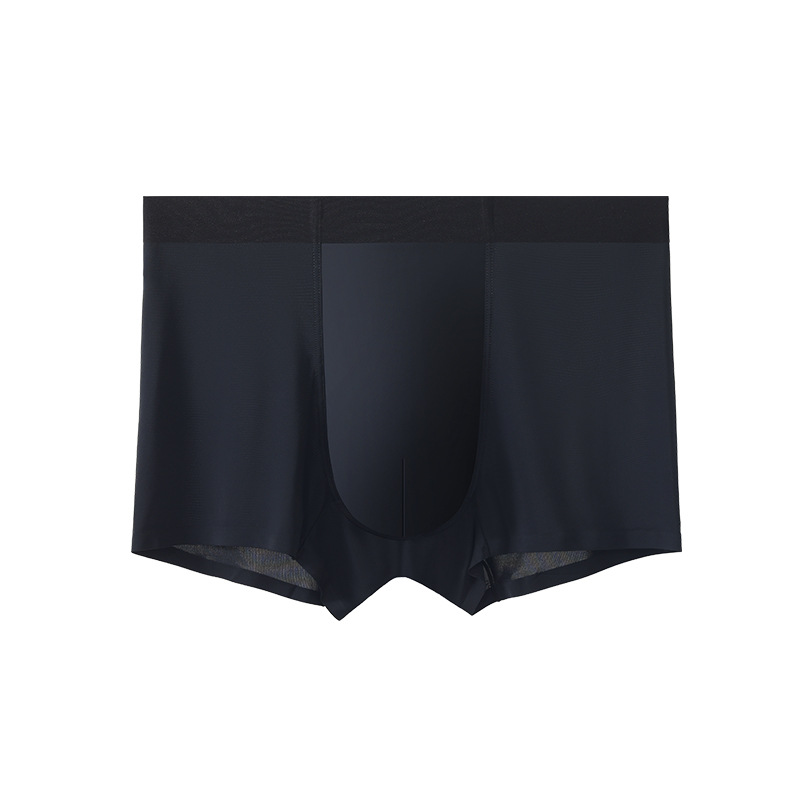 Pantalones de verano de hielo ultrafinas sin rastro, antibacterianos, secado rápido de baja calidad, sin insensibilidad, pantalones de color sólido simples para hombres