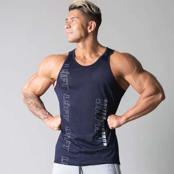 Factory wholesale new summer men's vest sleeveless fitness vest men running training fitness men