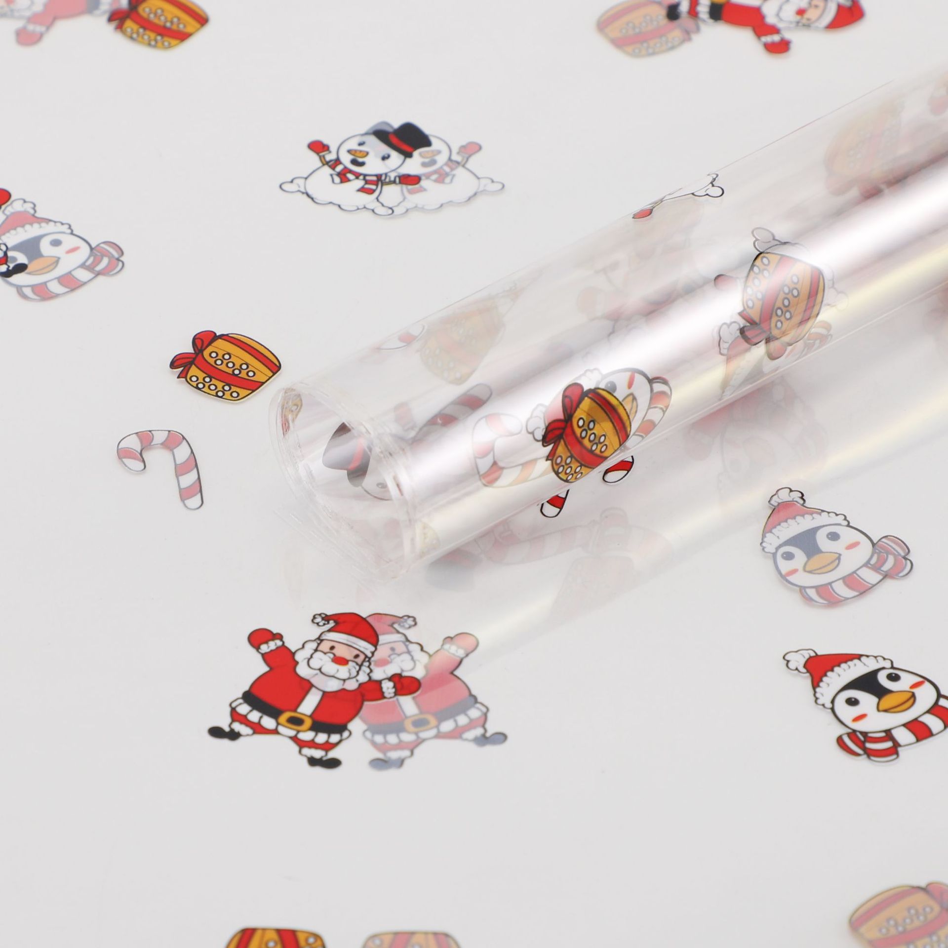 A prueba de polvo transparente flor papel de embalaje impresión arte celofán flor papel de embalaje plástico impermeable floristería ramo rollo de vidrio