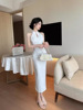 Split Dress Dress Sparkling Foreign Trade Slim Fit Bag Hip Long Skirt